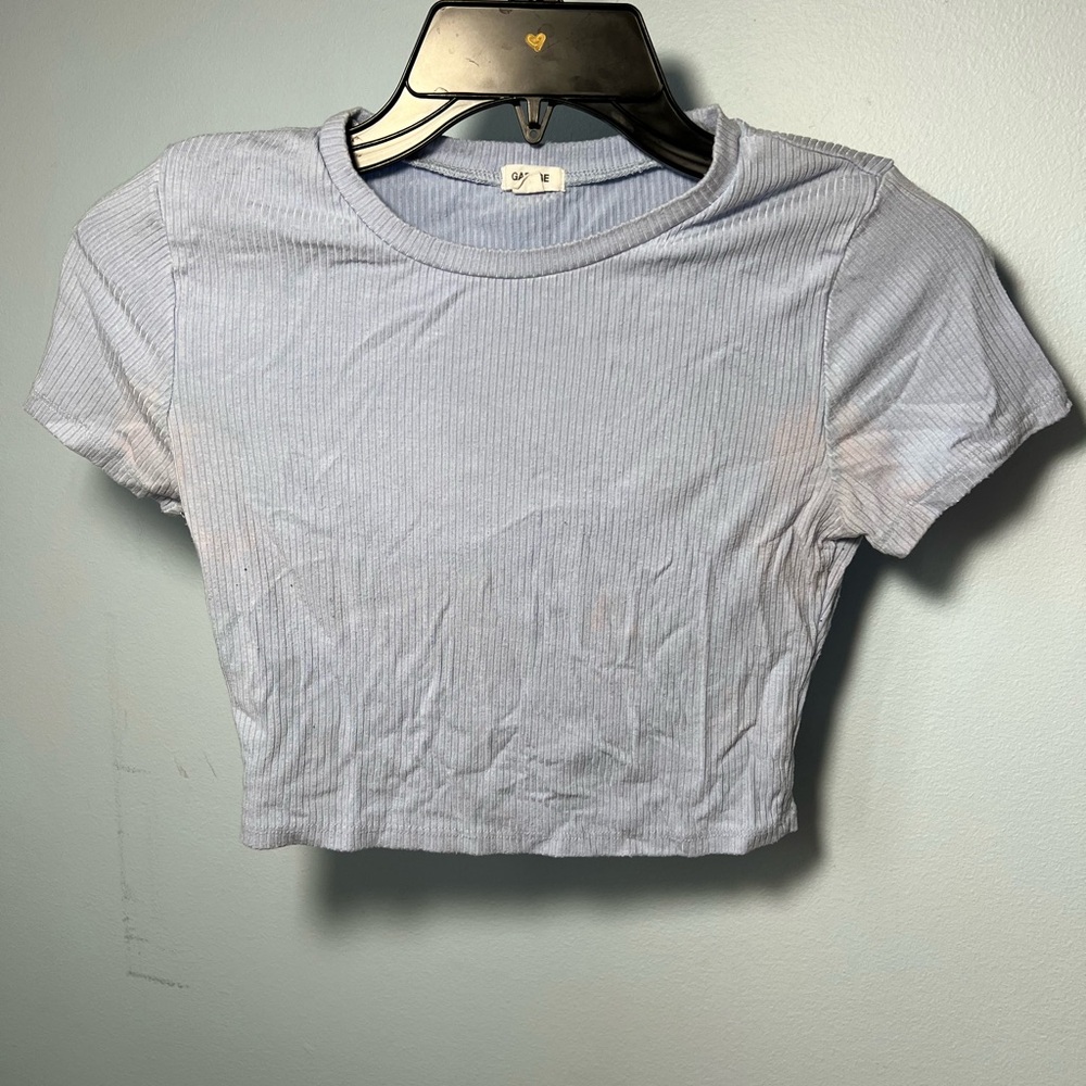 Garage crop top in blue :)